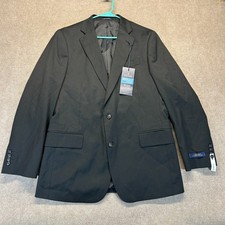 Stafford Cool Max Blazer Mens 42 Reg Classic Black Performance Wool Blend NEW