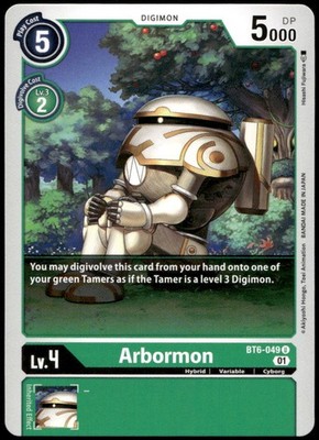 Arbormon BT6-049 U Uncommon Double Diamond Digimon Near Mint