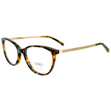Jones New York VJOP245 Womens Plastic Eyeglass Frame Havana 49-16 Spring Hinges