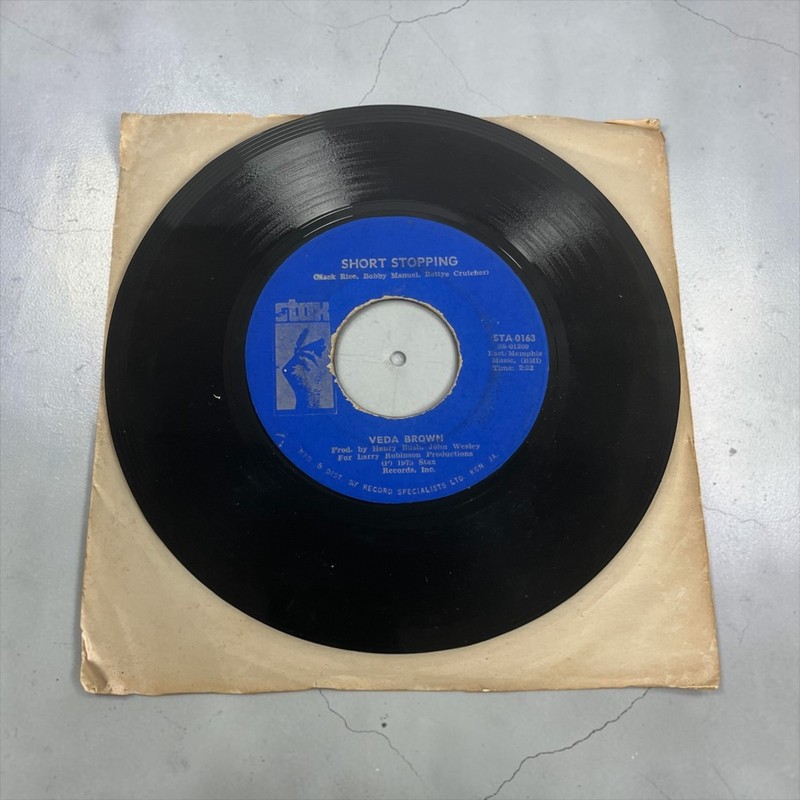 Veda Brown Short Stopping 45 RARE Jamaica Press Stax STA-0163 Soul Funk 7" VG