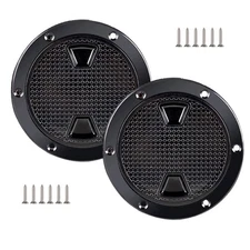 2X 4" Black Round Boat Hatch w/Detachable Cover Marine Deck Hatch
