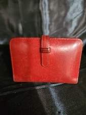 Vintage Coach Red Leather bifold with belt wallet card slot