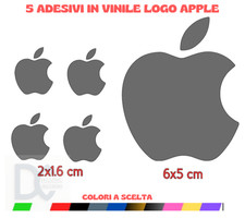 5 Adesivo Mela Apple Logo Sticker Auto Moto Camper Casco decal vinile adesivi