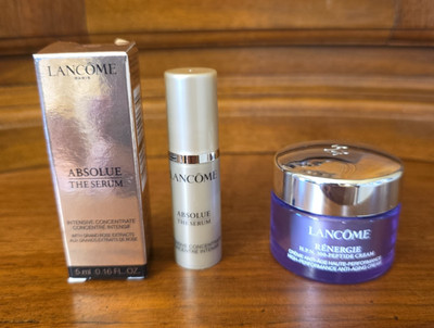 Lancome Paris Renergie Peptide Cream, .5oz & Absolute The Serum, .16oz--NIB