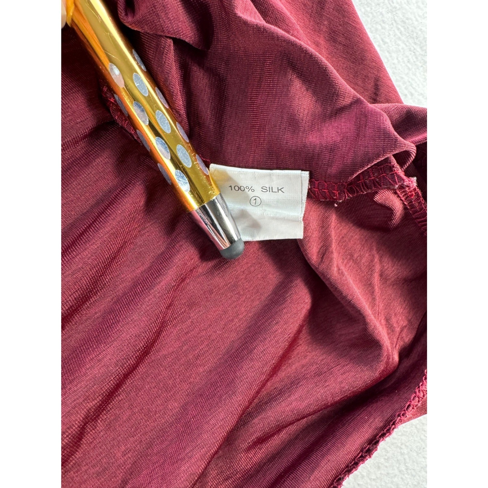 BOSS Hugo Boss Mens Burgundy Short Sleeve Silk Polo Shirt Pocket Logo Size XL thumbnail 15