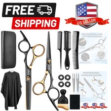 15 Pcs Professional Stainless Steel Hairdressing Shears Set Thinning Scissors...