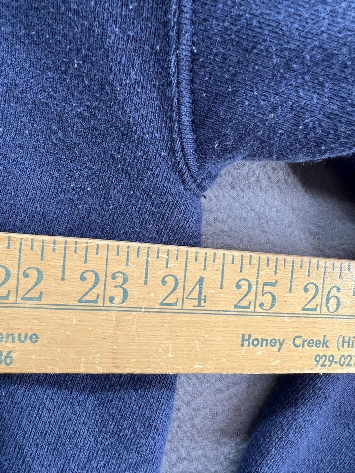 Sudadera De Colección Coca-Cola Para Hombres XL Azul Marino Cuello Redondo Vellón Chenilla Parche Logo Foto 4 de 4