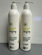 Lotto 2 CONFEZIONI Paul Mitchell Tea Tree Lemon Sage lozione corpo energizzante pompa 12 oz