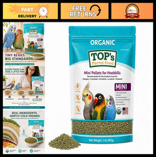 Organic Mini Parrot Pellets 1 lb - Non-GMO, USDA Certified Bird Food, Healthy Di