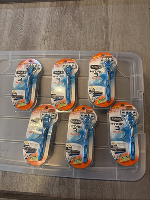 #ad #ad Lot Of 6 Schick Hydro 3 Blast Razor amp; 2 Cartridges NEW Sealed $50.00