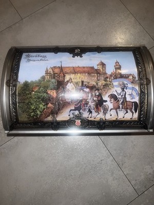 Vintage Blechdose Lebkuchendose E.Otto Schmidt Nürnberg Nähkasten Pferde