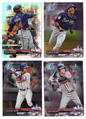 2017 Bowman Chrome Draft - ATLANTA BRAVES Team Set w/  Ronald Acuna