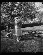 Photo:Grace Coolidge Rebecca Pet Raccoon 1920s White House Garden