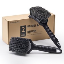 Car Wheel Tire Brush Set, 2Pack Tire Brush and Wheel Rim Brush, Soft Stif...