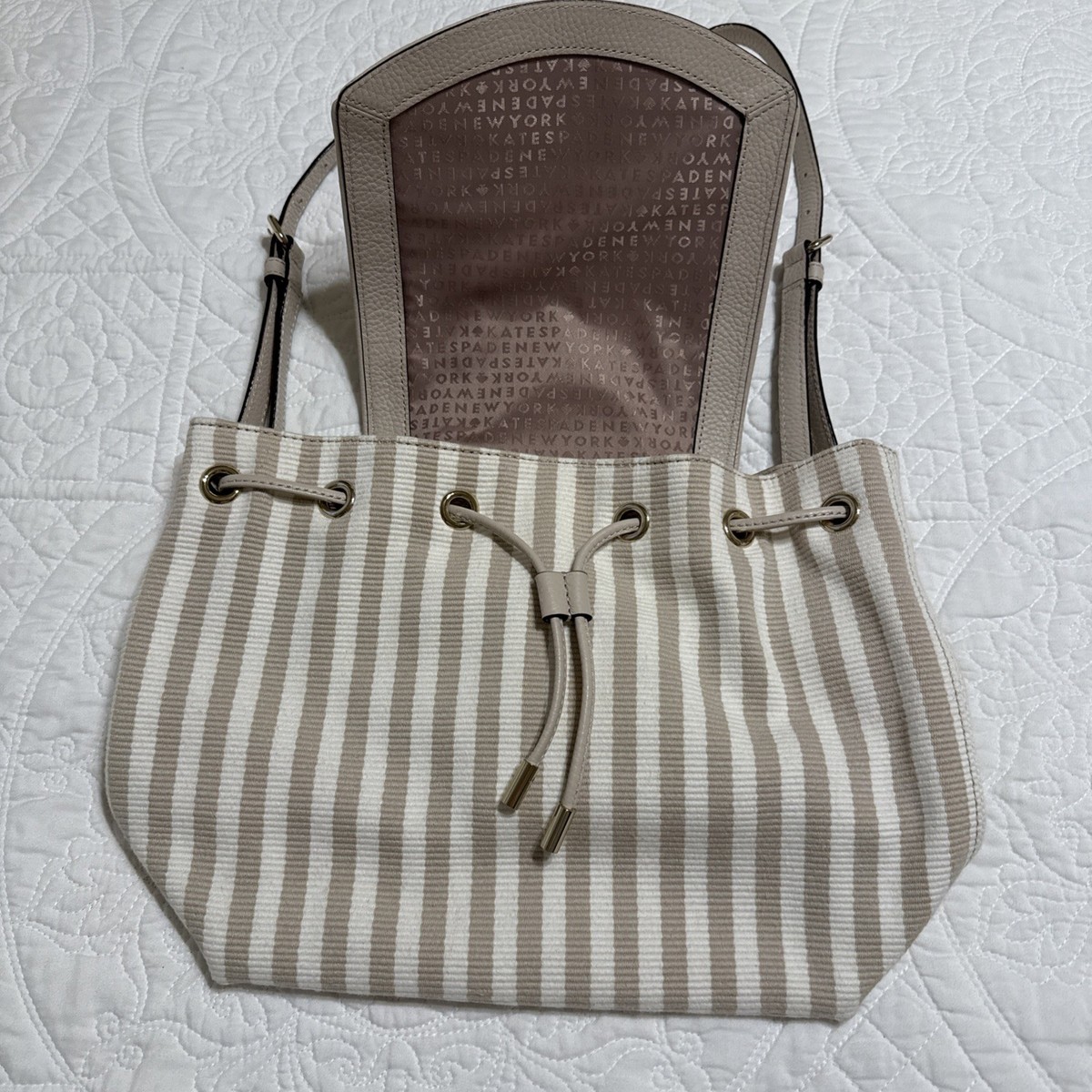 Kate Spade Small Breezy Mulberry striped Backpack Kate Spade Mulberry Street Small Breezy | Mercari main image 3