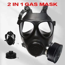 Gas Mask Face Respirator Mask w/Charcoal 40mm FILTER NEW!