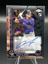 2025 Topps Chrome Aaron Schunk Rookie Auto RC Rookie #RA-AS Rockies