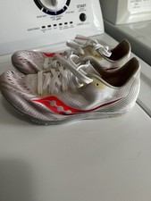 Saucony Endorphin 3 White/Viz Red Running Shoes Women  s Size 5