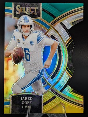 2023 Panini Select Green and Gold Prizm Die Cut Jared Goff Detroit Lions #178