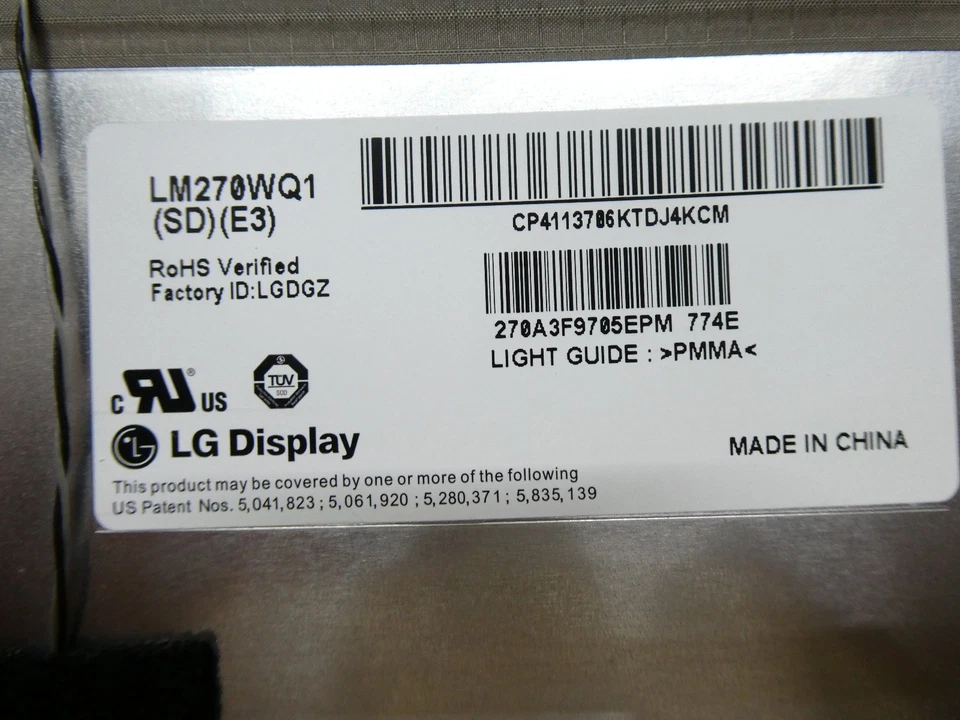 🍀 ¡GENUINO! Apple iMac A1312 27" 2011 Pantalla LCD EMC 2429 LM270WQ1 SD E3 Foto 3 de 4