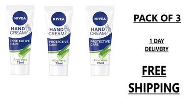 NIVEA Beruhigende Pflege Aloe Vera Handcreme 75 ml 3er Pack