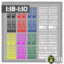 Sponsoren Sticker Set 1:18 & 1:10   Motorspor...
