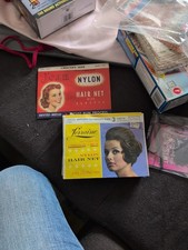 Lot of 12 Vintage Silk Hair Nets Brown /Black NOS Packaging Chignon size