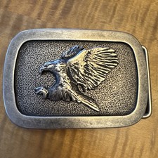 Vintage 1970 s Soaring American Bald Eagle Belt Buckle