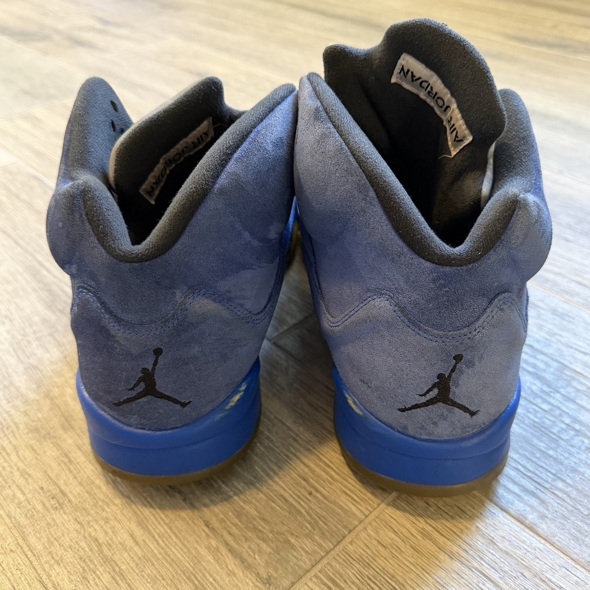 Nike Air Jordan 5 Retro Blue Suede Men's Size 13 Triple Blue