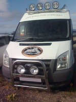 Eirturk Bull Bar Mit Rundscheinwerfern FüR Ford Transit MK7 2007-2014 Nudge Chin