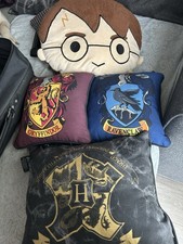 Harry Potter Cushions, Dusty From Storage, Black One Coming Unseen At Seams
