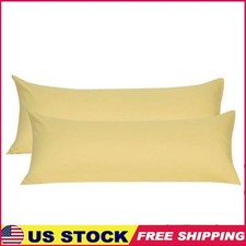 Microfiber Body Pillow Covers 2 Pack Soft Smooth Fabric Zip Closure 20x72 inch