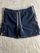 Men  s OP Ocean Pacific Board Swim Shorts Dark Navy Lined Size XL