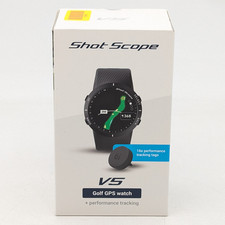 Shot Scope V5 Golf GPS Watch Performance Tracking w/ Built-In Scorecard | Black
