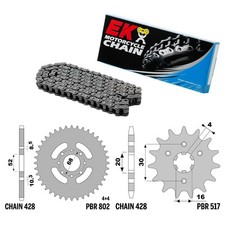KAWASAKI KE 100 1982-2001 chain sprocket kit 428 PBR EK1605