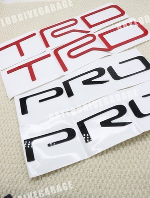2 Set For 2014-2021 Tundra Trd Pro Emblem Sticker Bedside Inserts 3D Decal Badge