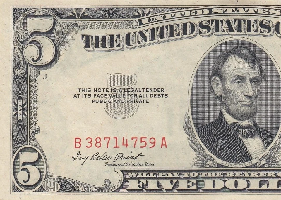 1953-A UNITED STATES NOTE FIVE DOLLARS $5 "B" (( GEM UNC )) - Image 2 of 4