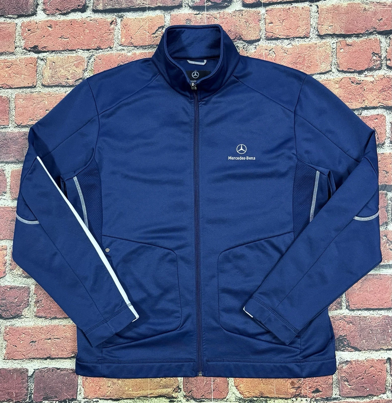 Mercedes-Benz Navy Blue Softshell Full Zip Performance Jacket Men’s Large - product detail image 1
