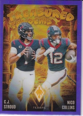 2024 Panini Phoenix #TT-HOU Purple Fade C.J. Stroud Nico Collins Treasure Tandem