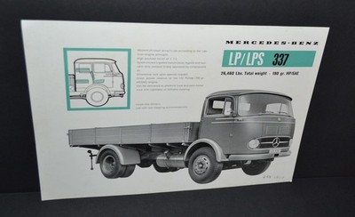 VTG 1960 Mercedes Benz Truck LP/LPS 337 Brochure Specs Technical Data Sheet