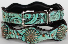 XSmall 9''- 13'' Dog Puppy Collar Genuine Cow Leather Padded Canine 60111Co215