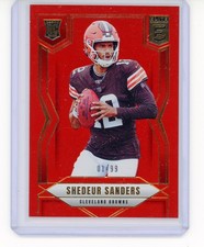 Shedeur Sanders 2025 Panini Donruss Elite Football Rookie Red #1/99 Browns