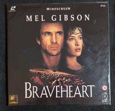 BRAVEHEART, widescreen laserdisc. PAL. excellent condition. Q295