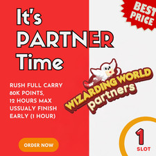 WIZARDING WORLD PARTNERS  SUPER RUSH NON RUSH SLOTS  1HR -12HR 80K POINTS  JAN13
