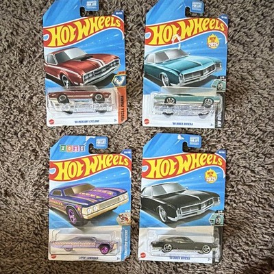 Hot Wheels Unopened Box 1:64 Diecast Lot '66 Buick Riviera/'68 Cyclone/Lowrider