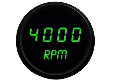 Intellitronix Programmable Digital Mini-Tachometer 2 1/16'' in Black Trim - Green