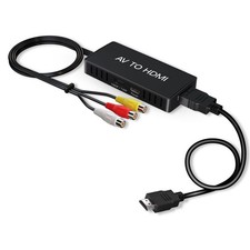 RCA AV to HDMI Converter 720P/1080P Composite CVBS PAL NTSC Black VHS PS2 Xbox