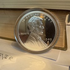 Golden State Mint 1909-S VDB LINCOLN CENT Design 2 troy oz SILVER Round $+$ 89.35 per troy oz
