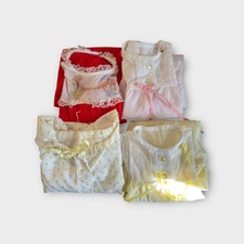 Vintage Baby Toddler Girls Nightgowns Lot of 4, Lace, Floral, Cottagecore