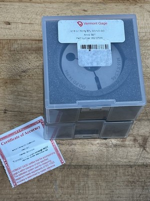 M16 X 1.5 6g Vermont Thread Ring Gage Set GO NO GO PDs=14.994 & 14.854 362137030